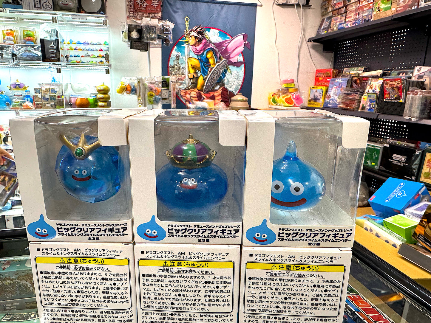 DragonQuest 史萊姆 透明公仔(史萊姆, 史萊姆王, 鑽石史萊姆) (1 套 3 款)藍