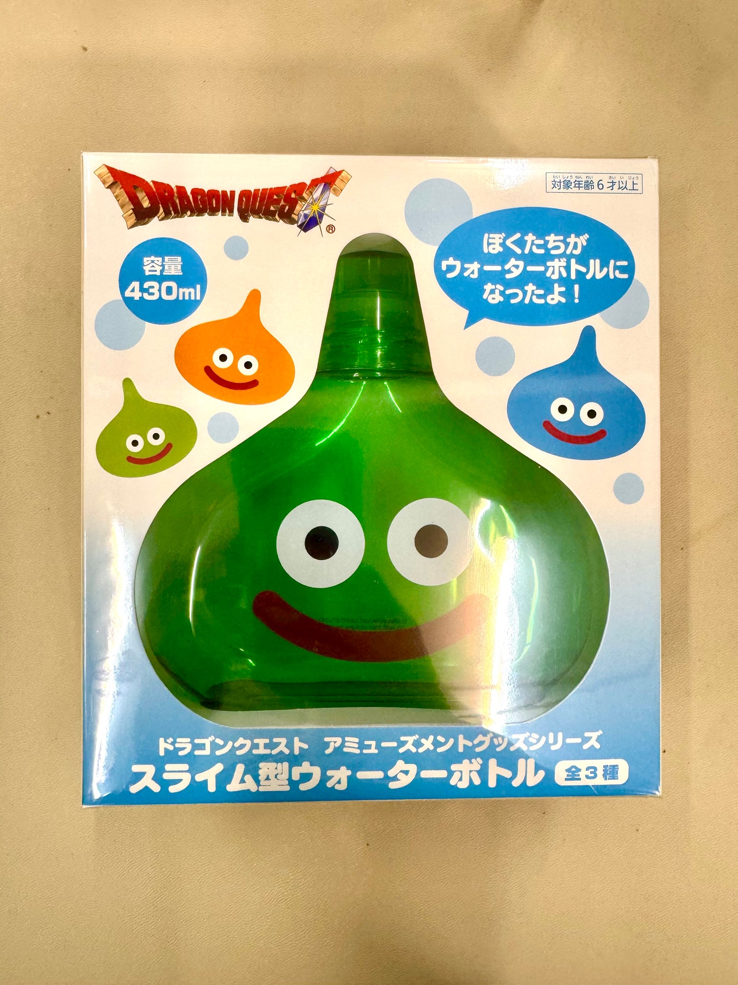 DragonQuest 史萊姆形 透明水樽 (綠)