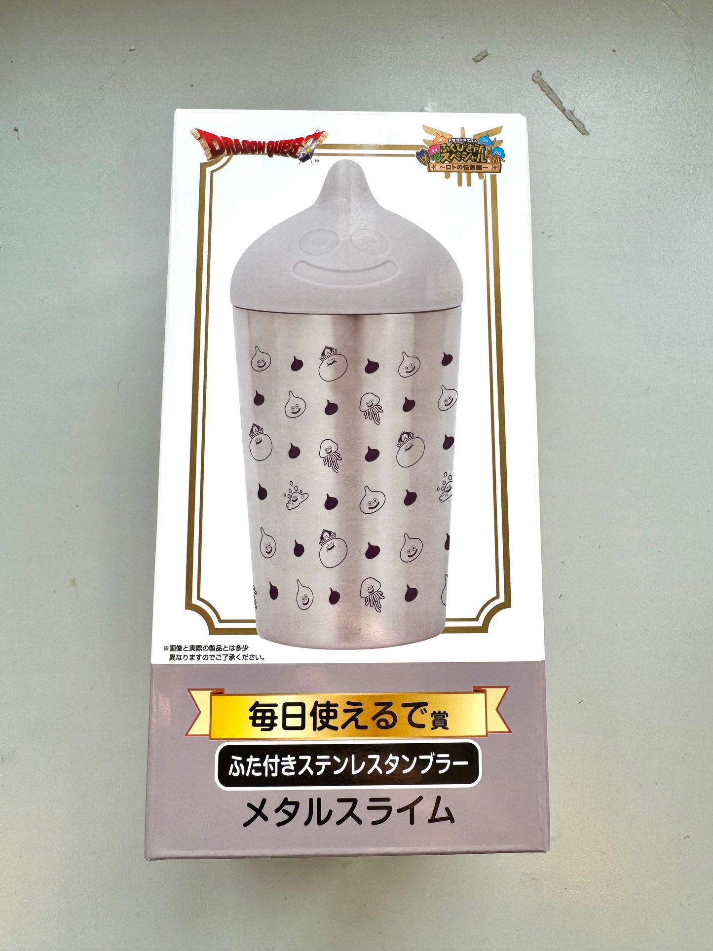 DragonQuest - 史萊姆 不鏽鋼帶蓋玻璃杯 銀