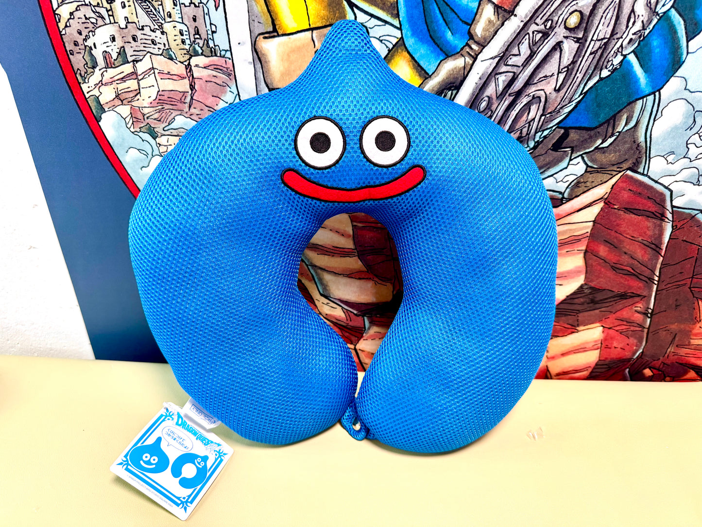 DragonQuest 史萊姆 頸枕-藍