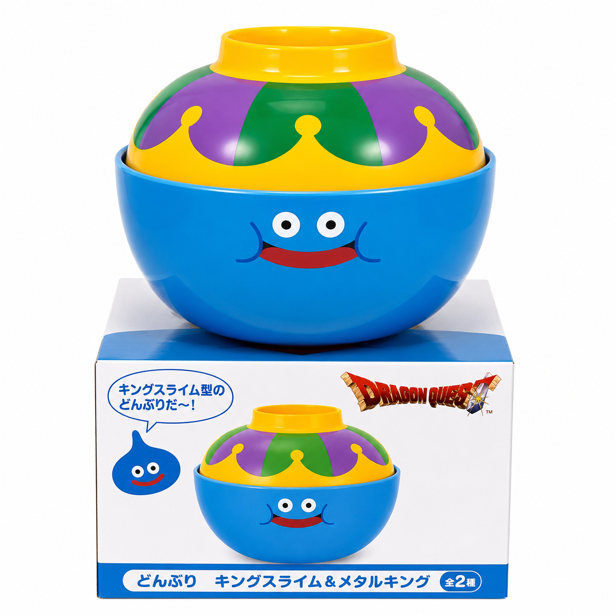 DragonQuest 史萊姆王 飯碗連蓋 - 藍