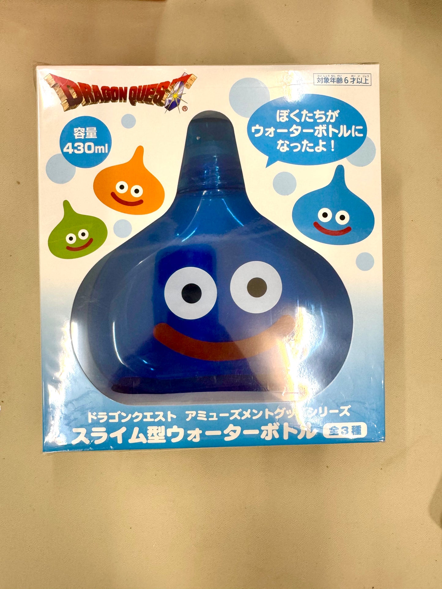 DragonQuest 史萊姆形 透明水樽 (藍)