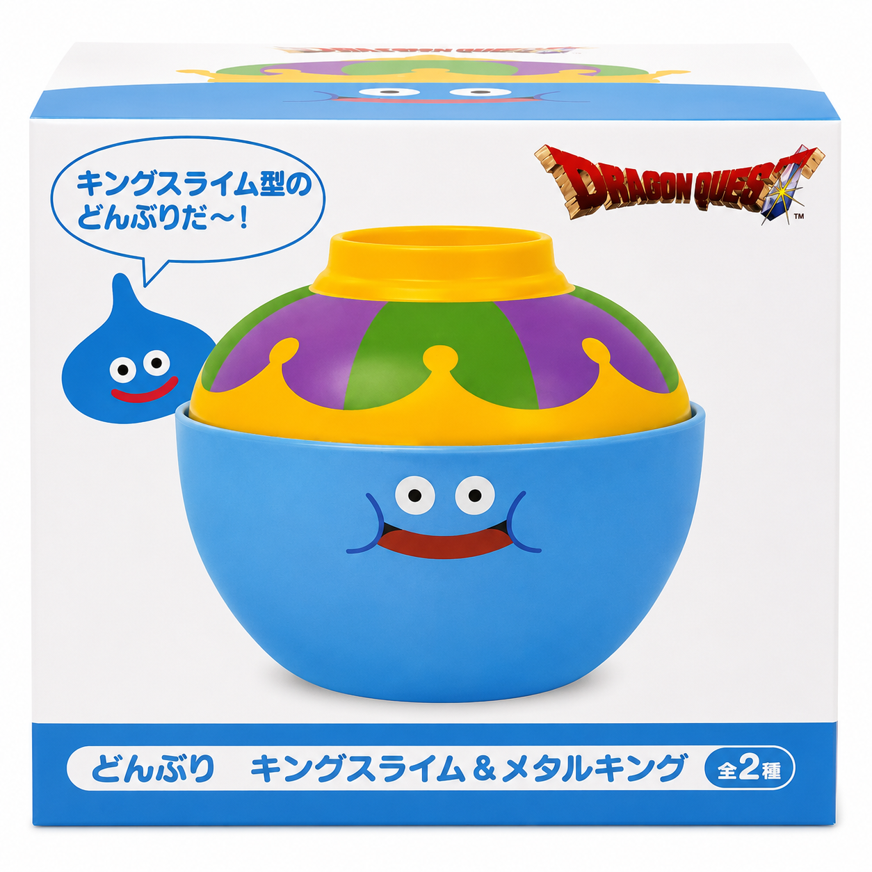 DragonQuest 史萊姆王 飯碗連蓋 - 藍