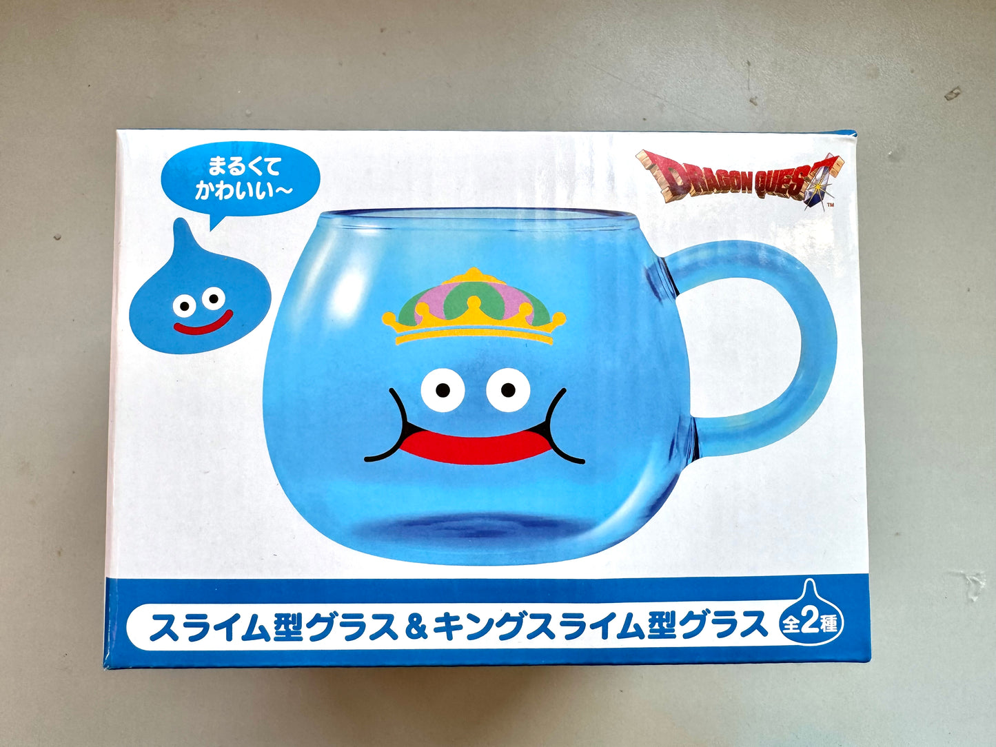 DragonQuest - 史萊姆王 玻璃杯(透明藍)