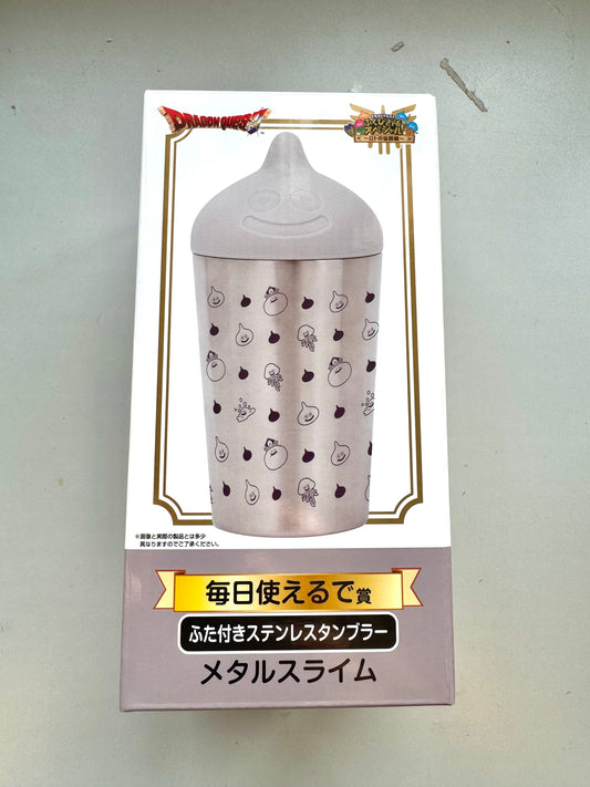 DragonQuest - 史萊姆 不鏽鋼帶蓋玻璃杯 銀