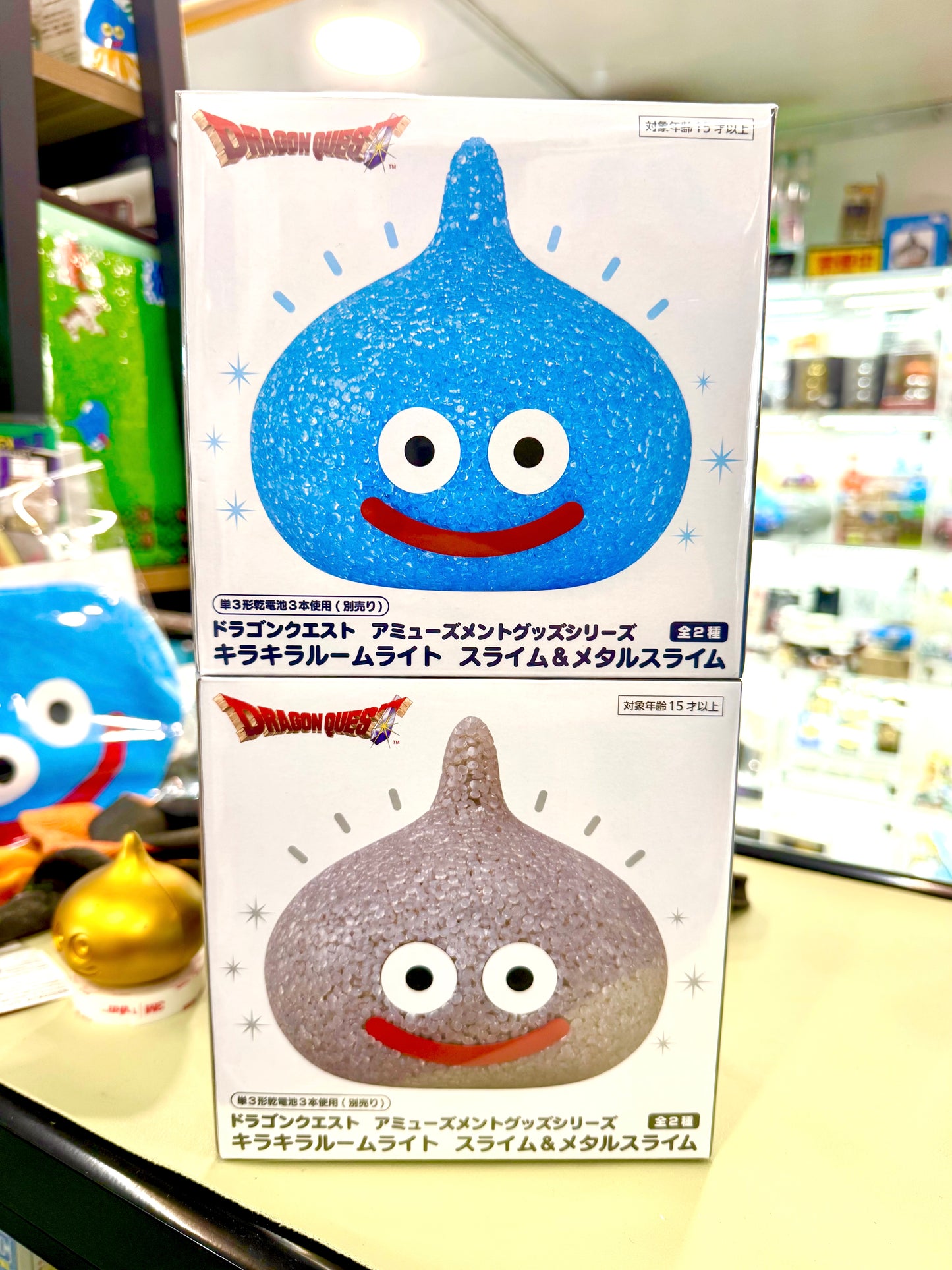DragonQuest - 史萊姆 透明 碎石 燈 (藍與灰)