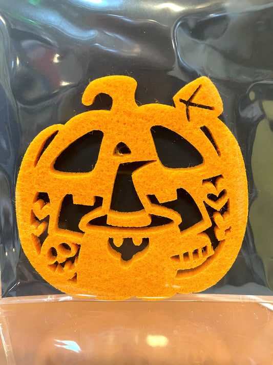 EVA 萬聖節毛氈杯墊/NERV (橙)