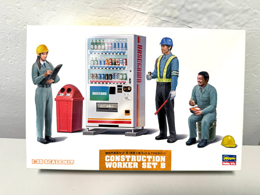 HASEGAWA 1/35 Scale Kit Construction worker Set B