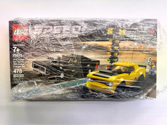 Lego 75893 Speed Champions 2018 Dodge Challenger SRT Demon and 1970 Dodge Charger R/T
