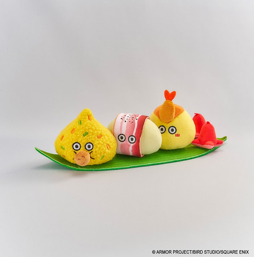微笑史萊姆毛絨玩具，飯糰史萊姆 (黃)