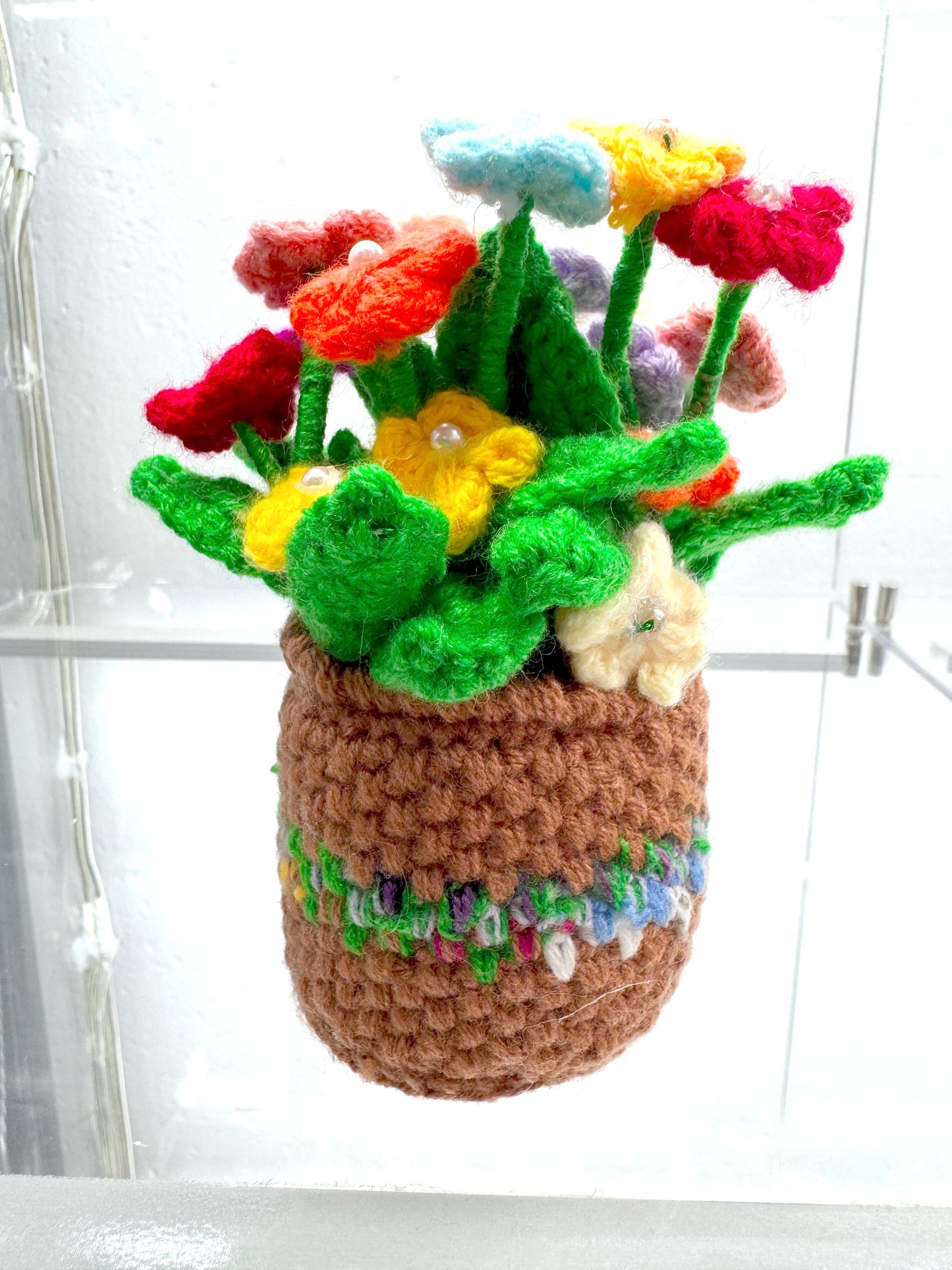 手織公仔 - 花盆裁