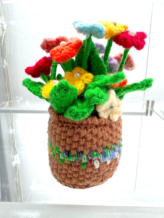 手織公仔 - 花盆裁